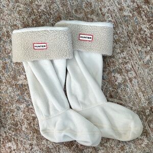 Hunter Off-White Women’s Fleece Boot Socks